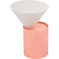 thumbnail image 2 of Meridian Furniture Table d'Appoint en Métal Blanc avec Base en Métal Rose, 2 of 4