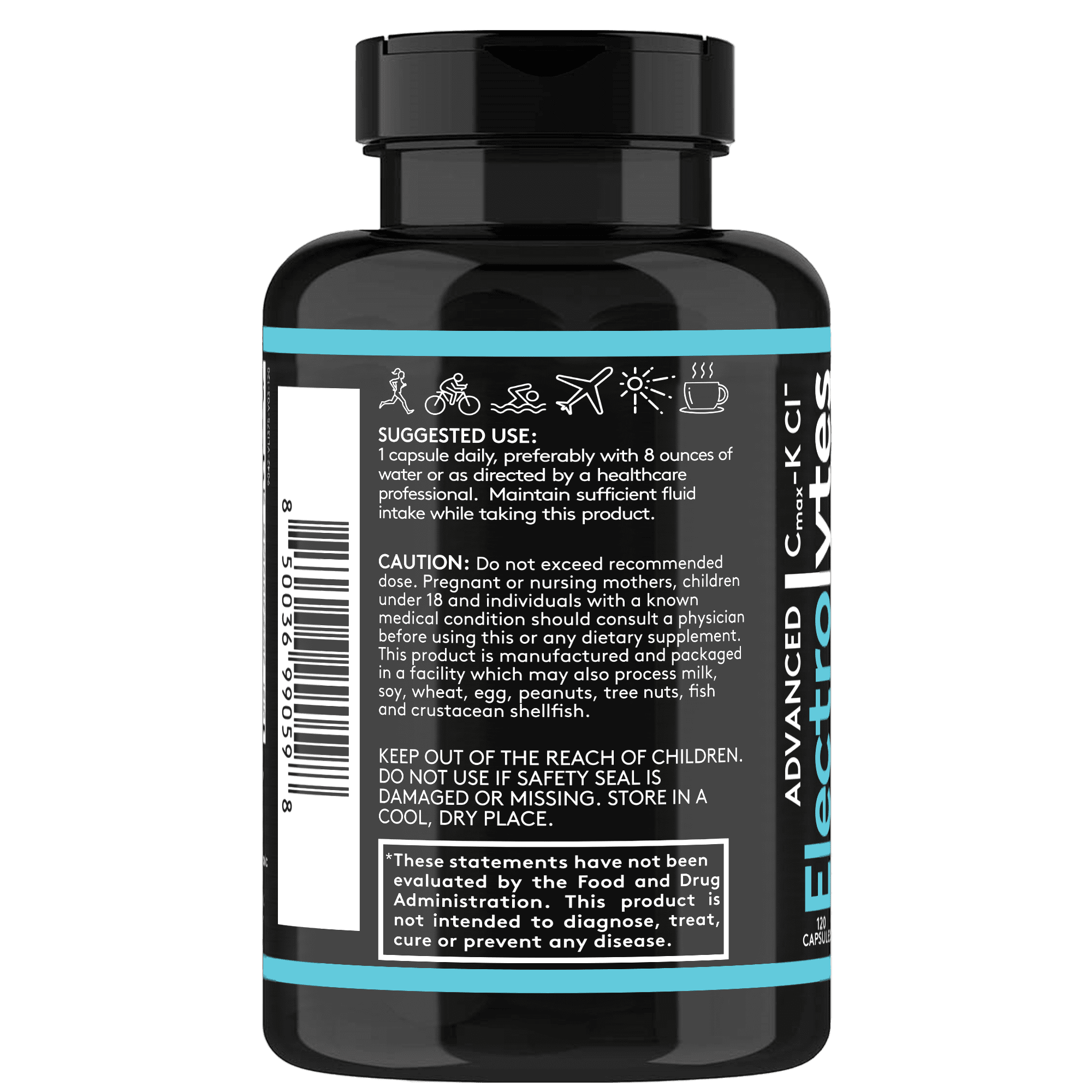 Youth & Tonic Tonic Advanced Electrolytes Hydrating Tablets Dietary Supplement, 120 Capsules