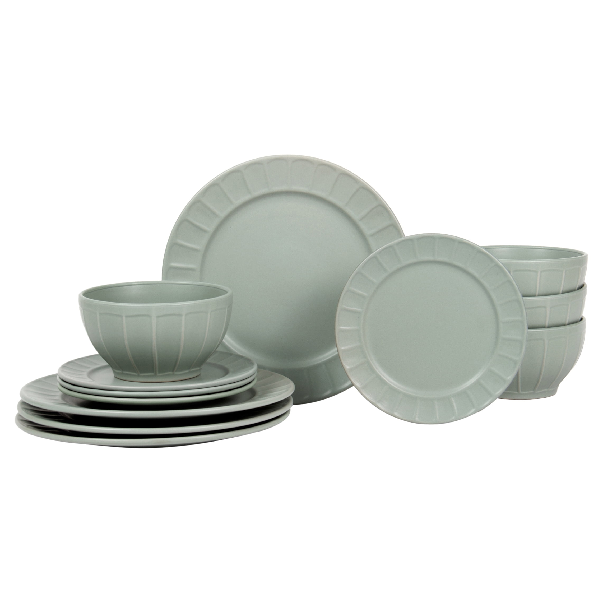 SANGO Prima Pale Sage 12Pc Set Dinnerware