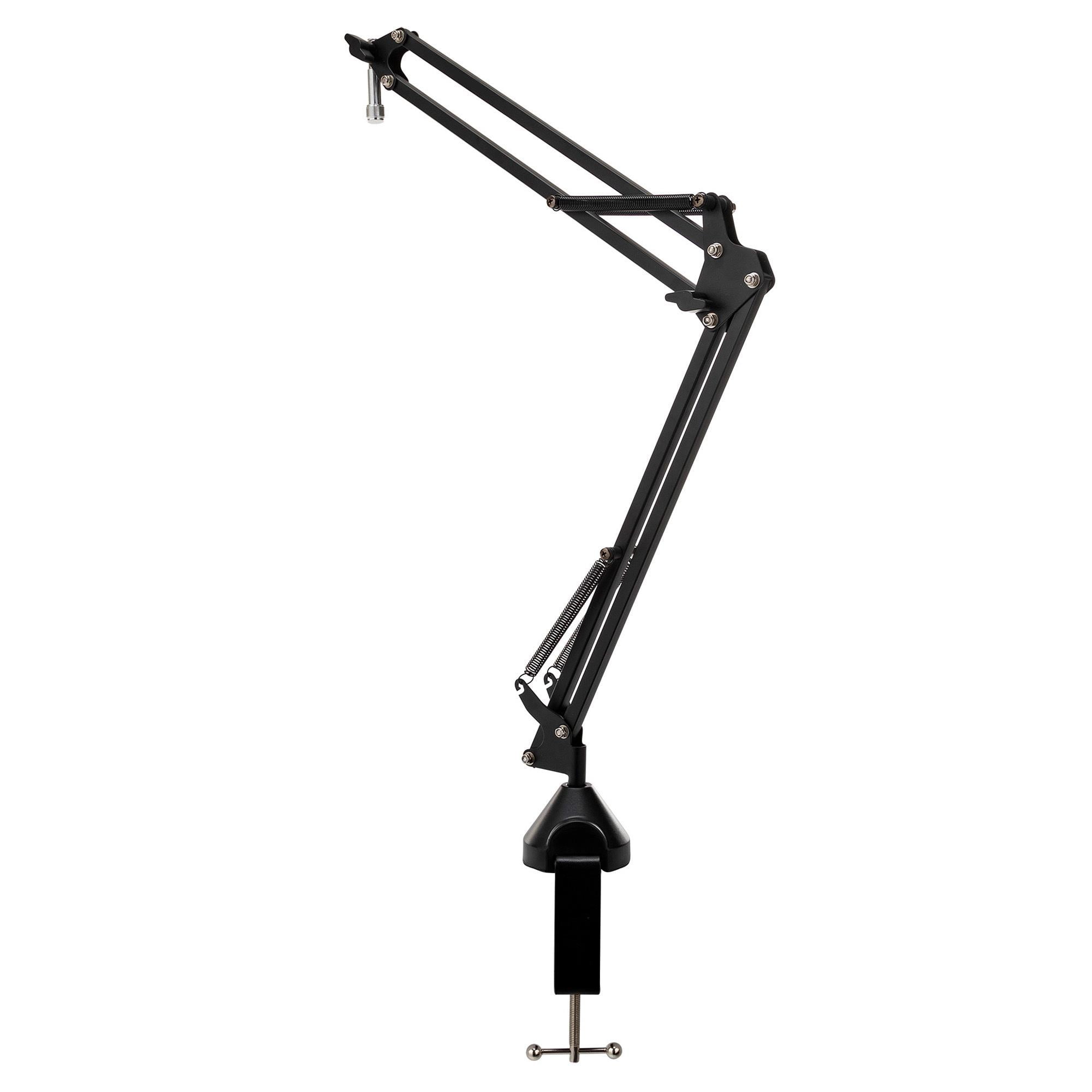 Samson Q2U USB and XLR Handheld Dynamic Microphone with Cardioid Polar Pattern (Pink) Bundle with Shock Mount and Desktop Boom Arm Microphone Stand (3 Items)