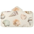 thumbnail image 5 of Yayeee Kids Hooded Towels Toddler Soft Absorbent Beach Bathing Wrap 50" x 23.5", Green Watercolor Seashells, 5 of 5