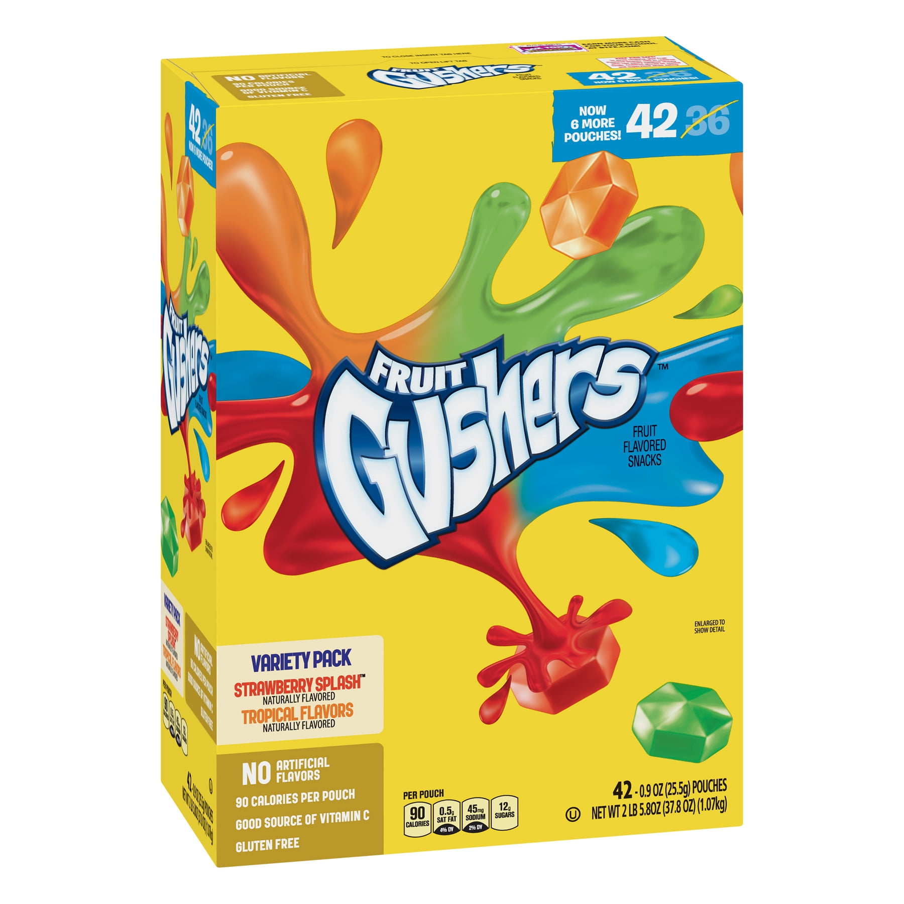 Betty Crocker Fruit Gushers Variety Pack 42Ct, 42 ct, 37.8 oz
