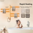 thumbnail image 2 of Electric Towel Warmer for Bathroom Wall Mounted, Rotatable Heated Towel Rack with Timer & 4 Temperature Adjustments, Fast Heating Drying Towel Heater for Home SPA Hotel, White, 2 of 7