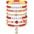 thumbnail image 1 of YanonmyfdWorld Soccer Game-day Cup Bracelet Stack Set 7pcs Softball/Baseball/Basketball/Soccer/Volleyball/Tennis/Football Stretch Sports Fans Jewelry Sports Beaded Bracelets with Charms,S-Spain, 1 of 19