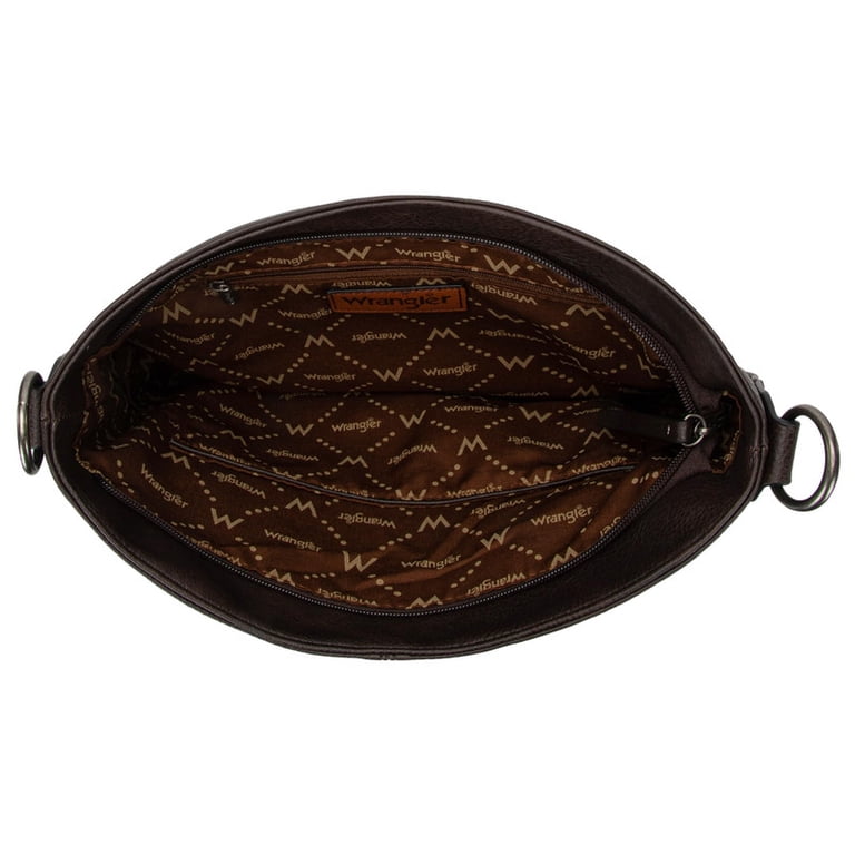 Wrangler Hobo Bag with Striped Cotton Straps, Coffee photo 4