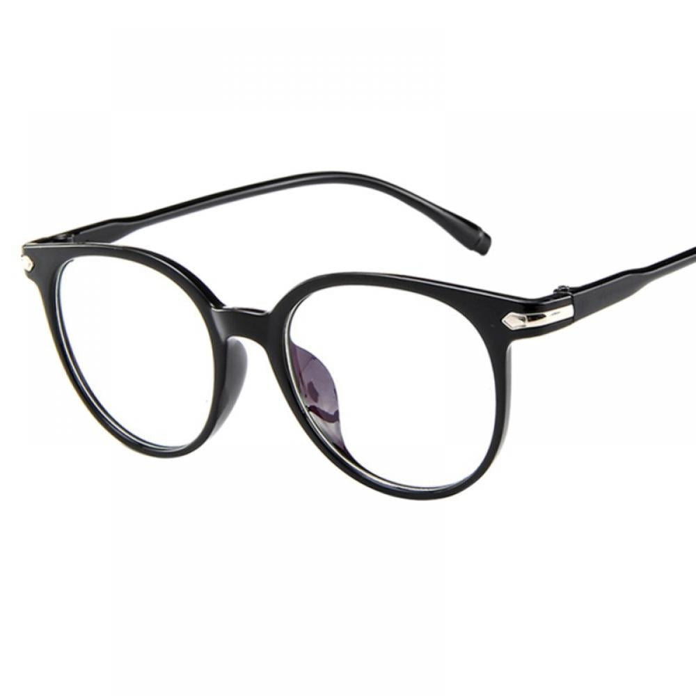 Fashion Retro Half Frame Clear Lens Glasses UV400 Nerd Geek Eyewear Black Brown 