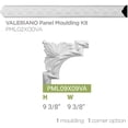 thumbnail image 6 of 2"H x 3/4"P x 94 1/2"L Valeriano Ribbon Panel Moulding, 6 of 10