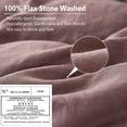 thumbnail image 3 of Simple&Opulence 100% Belgian Linen Pillow Shams -Set of 2, Queen Size - Basic Style Breathable Pure Linen Suitable for Home - Soft and Durable with Envelope Closure Pillowcases (20''x 26'', Purple), 3 of 7