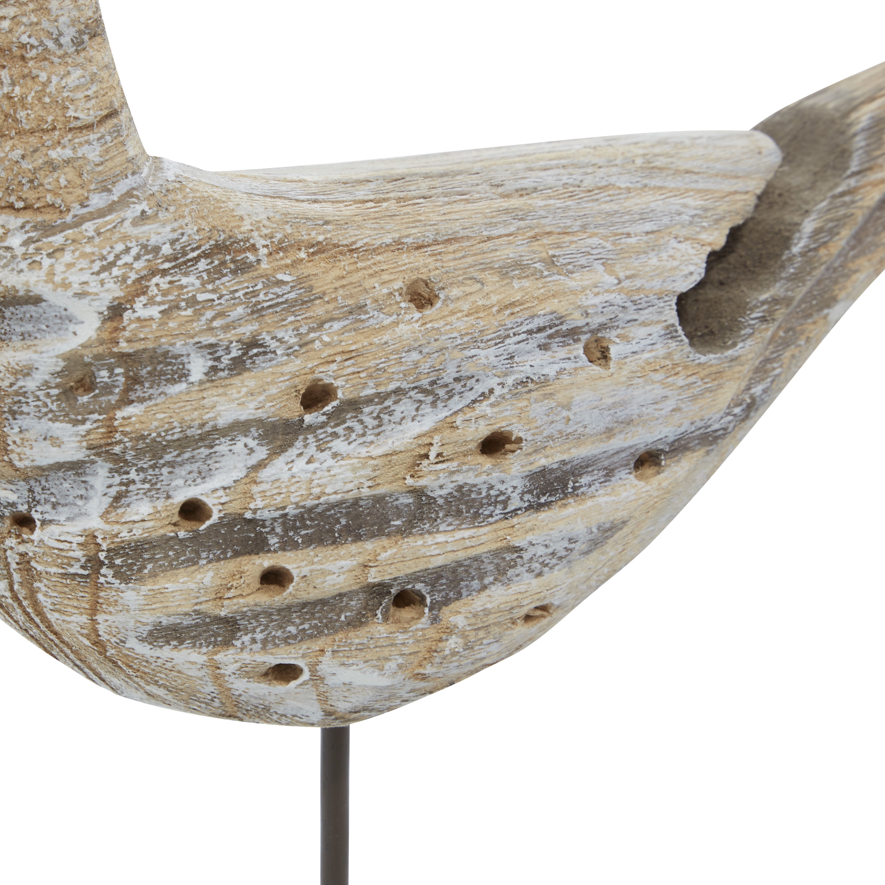11"W, 14"H Brown Wood Bird Sculpture, by DecMode (3 Count)