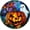 Sign10, variant on Manyige Halloween Metal Tin Sign Scary Pumpkin lantern Signs Vintage Round Tin Sign for Home Halloween Indoor Outdoor Decorations 8x8 Inch