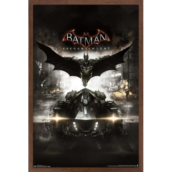 DC Comics Video Game - Arkham Knight - Key Art Wall Poster, 14.725" x 22.375", Framed