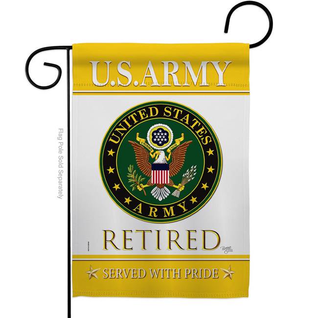 Breeze Decor G158477-BO US Army Retired Garden Flag