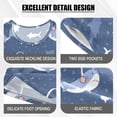 thumbnail image 4 of Shark Pattern Summer Pajama Set Soft Cotton Short Sleeve Sleepwear 2PCS Pajama Sets Breathable Lounge Set Size 14Y, 4 of 7