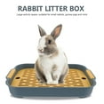 thumbnail image 2 of KAKOWELY Rabbit Litter Box Rectangular Hamster Toilet Bunny Litter Box Rabbit Training Potty,10.63X"X7.4"X1.57", 2 of 5