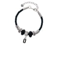 thumbnail image 2 of Delight Jewelry Silvertone Black Number - 0 Wife Celtic Knot Leather Bead Bracelet, 7"+2" Extender, 2 of 4