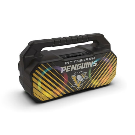 SOAR NHL Wireless BoomBox Speaker with FM Radio – Pittsburgh Penguins