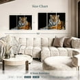 thumbnail image 4 of Elephant Stock Tiger Snapshot Wall Art - Horizontal Multi Panel Canvas - Living Room Wall Decor - Animal Multi Panel - Black And Brown Decor - 45" x 28", 4 of 8