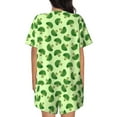 thumbnail image 6 of Goofa Broccoli Vegetables for Womens Cotton 2 Piece Pajamas Set Classic Short Sleeve Pjs Set Soft Button Down Sleepwear Loungewear-XX-Large, 6 of 7