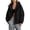 Black, variant on Women's Utility Hooded Windproof Jacket Multi Pocket Zip Up Outdoor Coat with Patch Logo for Hiking Travel Daily Street Casual Wear Purple XXL