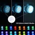 thumbnail image 4 of LOFTEK 13 LED Submersible Lights Remote Control with Suction Cups 164ft Remote Range  Extra Bright Color Changing Underwater Lights for Ponds Pool Boat  IP68 Full Waterproof Battery Opera, 4 of 9