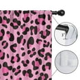 thumbnail image 4 of Blackout Kids Curtains,Pink and Black Of Leopard Print Childrens Insulated Curtains Set Of 2,Bedroom Essentials,Toddler Room Decor 42"x84", 4 of 5