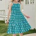 thumbnail image 4 of FamilyThread Girls Casual Print Sleeveless Dresses Spaghetti Strap Summer Swing Twirly Sundress A-Line Dress For 4-14Y, 4 of 7