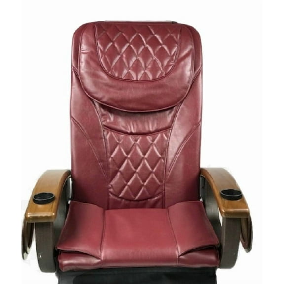 Pedicure Chair Seat Cover Diamond Design, Bottom-Air Cover, No Wedge, Type 3/Burgundy