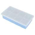 thumbnail image 1 of Silicone Ice Cube Maker 8 Cavities Chocolate Candy Tray Mold Cooking Tools with Lid Sky Blue, 1 of 8