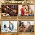 thumbnail image 3 of FREE YOKA Fuzzy Socks Men with Grips, Winter Fluffy Slipper Socks Hospital Cozy Warm Non-slip Thick 5 Pairs, 3 of 9