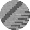 thumbnail image 1 of Ahgly Tapis Rond Lavable en Machine Intérieur Transitionnel Gris Cendré, 3 Pieds Rond, 1 of 7