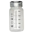 thumbnail image 2 of 8.8 Oz Glass Water Bottle with Measurement Markings, Clear Borosilicate Travel Cup with Screw-On Cap, Portable Drinkware for Juice Coffee and Tea, 2 of 8