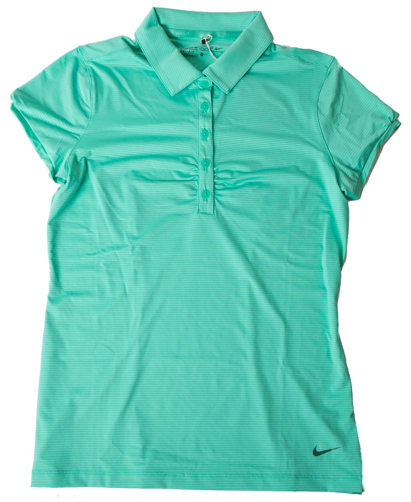 Women's Dri-Fit Mini Stripe Polo Emerald Green - Walmart.com