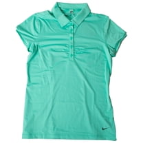 Nike Women's Dri-Fit Mini Stripe Golf Polo Emerald Green