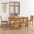 thumbnail image 1 of vidaXL 7 Piece Garden Dining Set Solid Teak Wood, 1 of 5