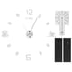 thumbnail image 1 of Reloj de pared grande y moderno sin marco, pegatina de superficie de espejo para decoración de habitación, oficina y hogar, color plateado, 1 of 5