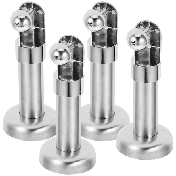 ColoMX Soporte de pie para partición de baño, soporte de partición de acero inoxidable, estante de partición para baño, 4 Uds.