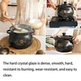 thumbnail image 3 of Ceramic Hot Pot Earthenware Clay Pot Earthen Pot Non Stick Retro Flowers Pattern Round Stewpot Soup Pot Casserole Cooking Pot for Kitchen Cookware, 3 of 10