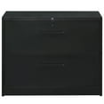 thumbnail image 1 of Black Wood Chest Cabinet, SEGMART 35" x 17.7" x 28'' Durable MDF Wood Chest Cabinet with Aluminum Alloy Handles, Simple Office Furniture Chest of Drawers for Closet to Storing File, Cosmetic, S1523, 1 of 7