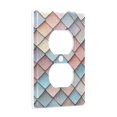 thumbnail image 2 of Yayeee Duplex Wall Plate 1-Gang 4.5"x2.7" Home Receptacle Light Switch Decorative Outlet Cover, Red Art Pattern, 2 of 7