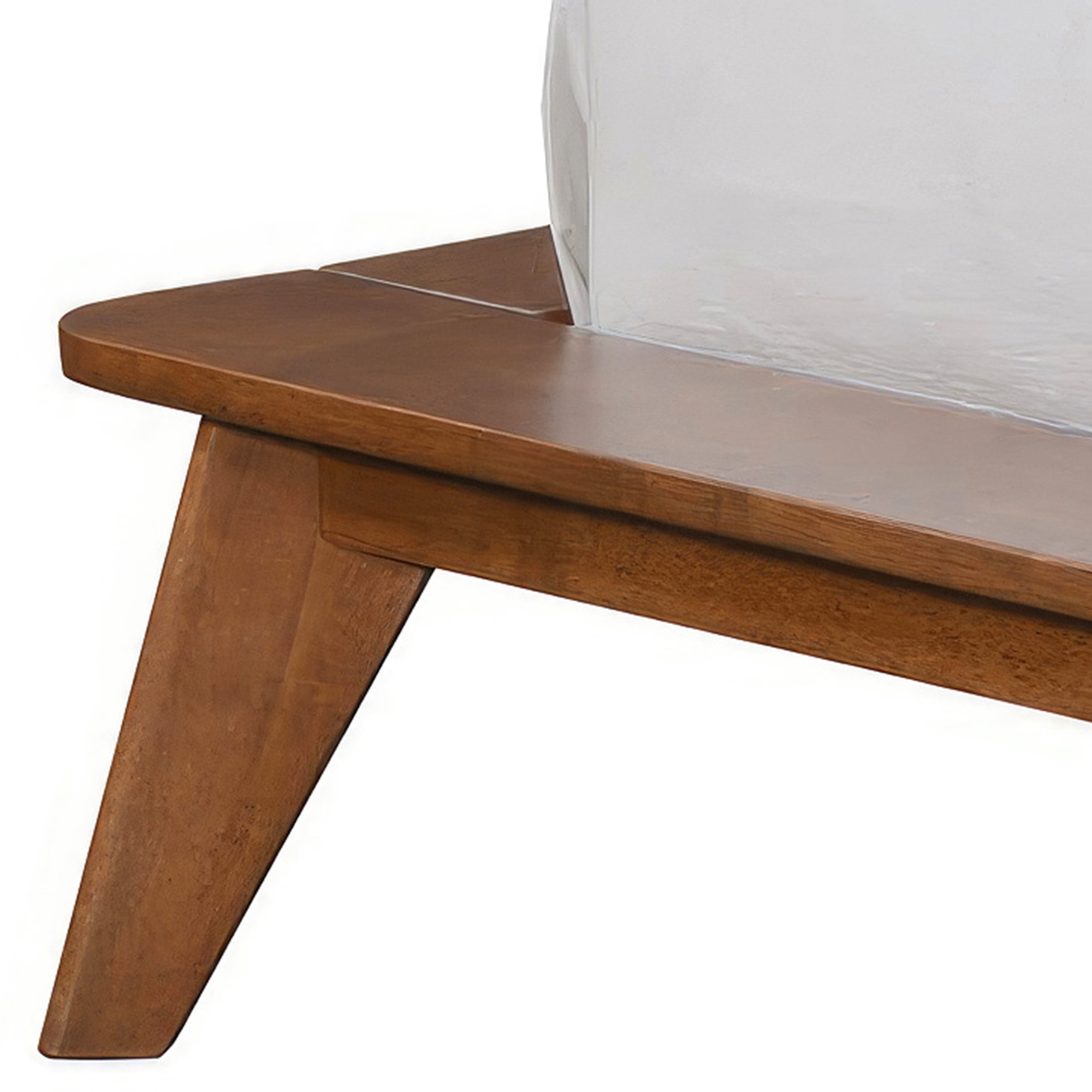 Furniture of America Erik Adult Queen Round Edge Solid Wood Mattress Ready Bed, Walnut