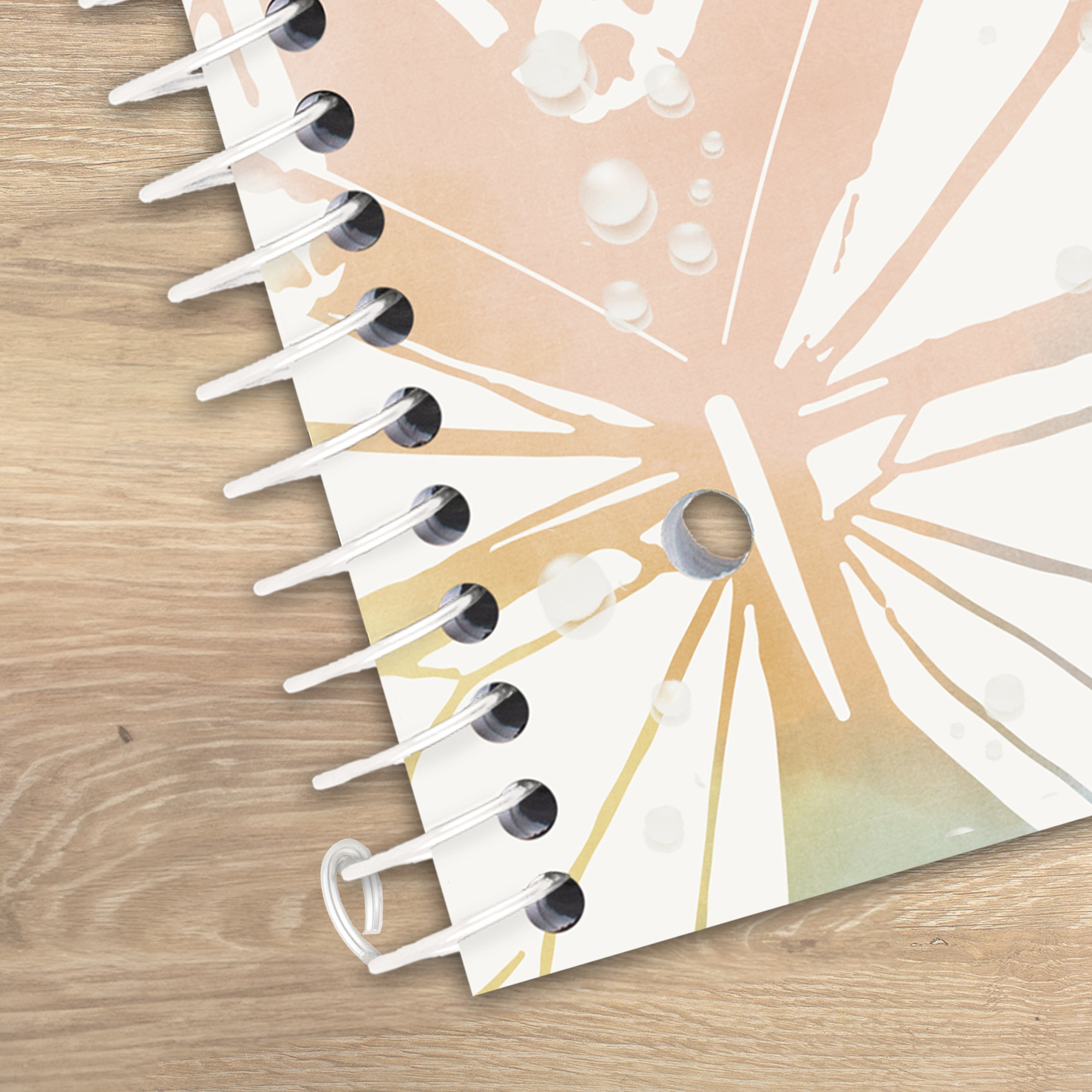 Five Star 1 Subject Wide Ruled Notebook Plus Study App, 8" x 10.5", Pastel Butterfly, Poly, Spiral, 80 Sheets