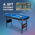 PEXMOR 4.5ft Portable Pool Table, Foldable Pool Billiard Table for Kids