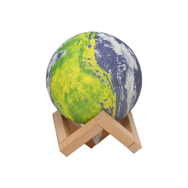 3D Painted Moon Planet Light Bedroom Bedside Children's Hand-painted Graffiti Moon Atmosphere Night Light Starry Table Lamp