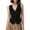 Black, variant on Womens Summer Tops Women's V Neck Sleeveless Cropped Vest Button Up Open Front Cotton Waistcoat Casual Basic Layering Tops M