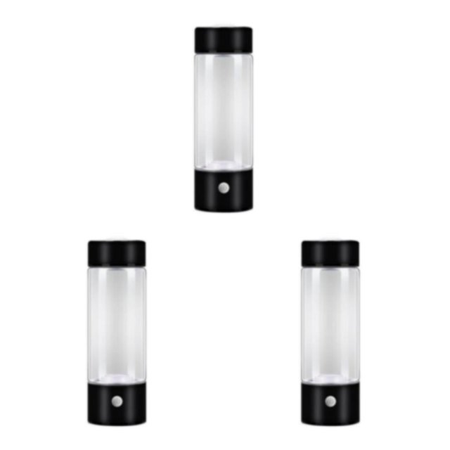 Cateissary Generador de hidrógeno duradero Botella de agua Ionizador de agua 10W 700-800 ppb Negro Type1