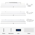 thumbnail image 6 of 24 inch Picture Ledge Shelf, Floating Shelves Wall Mounted Set of 3, Photo Shelf Modern Wall Shelves for Decor,White, 6 of 6