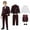 Wine, variant on Eltusu Boys Outfit Sets, Formal Long Sleeve 5 Pieces School Uniform Set Black Size 7-8 T