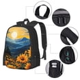 thumbnail image 4 of Daiia Elegant Sunset Sunflower Backpack for Men and Women -Durable Backpack Large Capacity, Water-Resistant Bag with Adjustable Straps and Laptop Compartment, 4 of 9