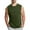 Army Green, variant on Chiccall Mens Athletic Tank Tops Summer Crew Neck Sleeveless Basic Tees Solid Stretch Gym Workout Shirts 3XL Gray