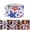 G Ribbon Big Star, variant on Patriotic Wired Burlap Ribbon 5 Yards Per Roll, 4th Of July Red White Blue Stripe Plaid Ribbon, Independence Day Memorial Day Wreath Bow Crafts Decor Ribbon